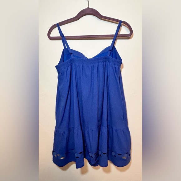 Tie Front Tunic Dress 100% Cotton Size Large Summer Adjustable Straps NWT - Picture 13 of 13